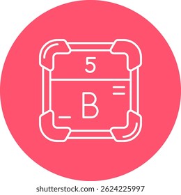 Boron Line vector Icon Design