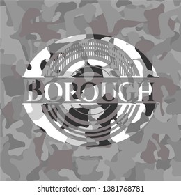 Borough on grey camo pattern