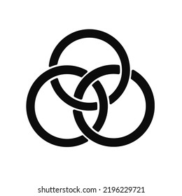 borromean ring symbol with simple design