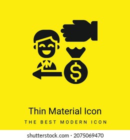 Borrow minimal bright yellow material icon