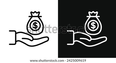 Borrower Icon Set. Vector Illustration