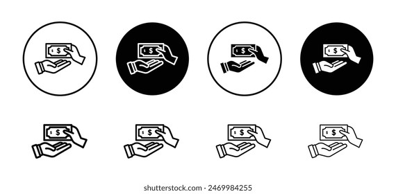 Borrower icon vector set collection for web