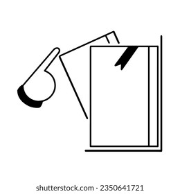 Borrowing Book Icon, True Black Icon