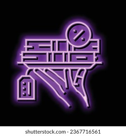 los fondos prestatarios acreedor neon light sign vector. ilustración de acreedor de fondos en préstamo