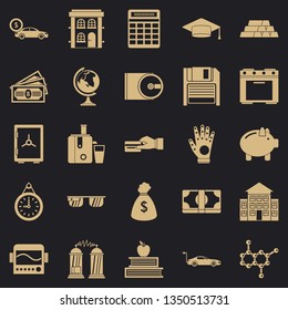 Borrowing icons set. Simple set of 25 borrowing vector icons for web for any design