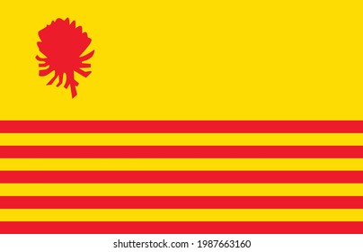 Borsbeek municipality (Antwerp province, Flemish Region, Flanders, Flemish Community, Belgium ) flag vector icon