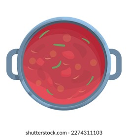 Borsch soup icon cartoon vector. Dish food. Cuisine lunch