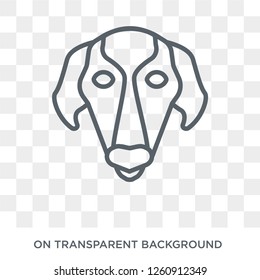 Borzoi dog icon. Trendy flat vector Borzoi dog icon on transparent background from dogs collection. High quality filled Borzoi dog symbol use for web and mobile