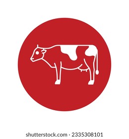 Bos taurus Vector icon which can easily modify or edit

