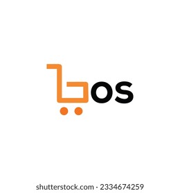 plantilla vectorial del icono del logotipo del carro del BOS.eps