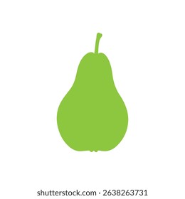 Bosc pear silhouette icon vector flat design.