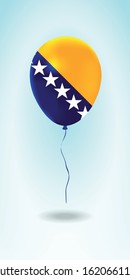 Bosnia balloon with flag. Ballon in the Country National Colors. Country Flag Rubber Balloon. Vector Illustration.