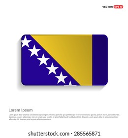 Bosnia flag isolated on white background - vector illustration