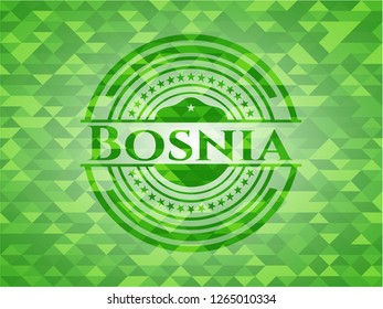 Bosnia green mosaic emblem