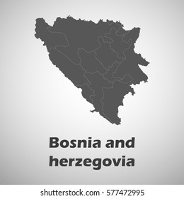 Bosnia and herzegovia map.