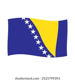 Bosnia and Herzegovina country flag vector illustration symbol design