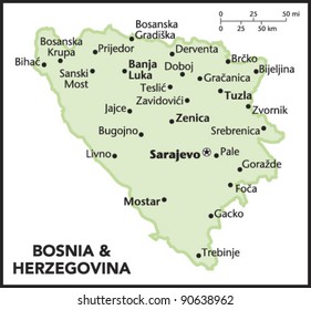 Bosnia and Herzegovina Country Map