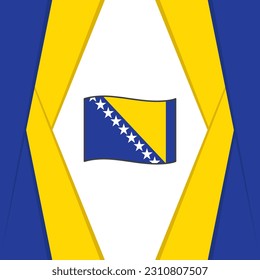 Bosnia And Herzegovina Flag Abstract Background Design Template. Bosnia And Herzegovina Independence Day Banner Social Media Post. Bosnia And Herzegovina Background