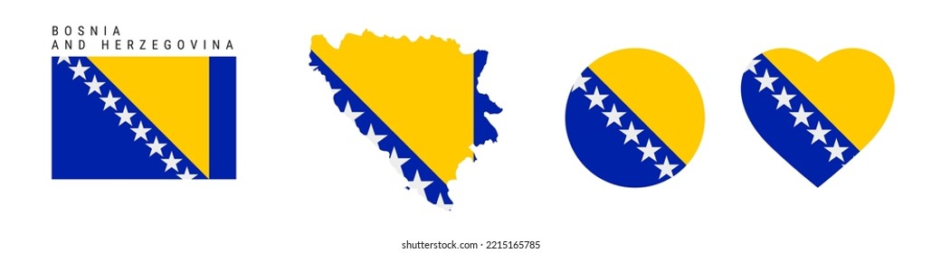 Bosnien und Herzegowina Vektor Flagge Royalty Free Stock SVG
