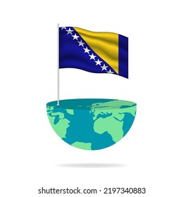 Flagge von Bosnien Herzegowina Stock Photo