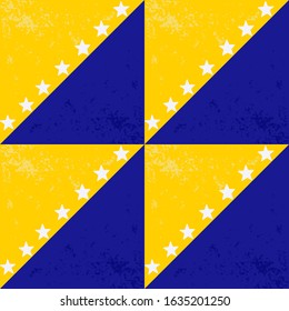Bosnia and Herzegovina flag seamless pattern. Happy independence day of Bosnia and Herzegovina. Bosnian holiday 1st of March design element with flag as a symbol of independence.