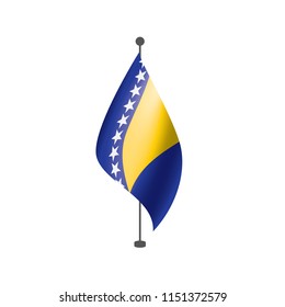 Bosnia and Herzegovina flag, vector illustration