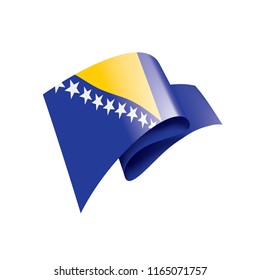 Bosnia and Herzegovina flag, vector illustration on a white background