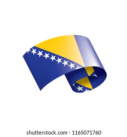Bosnia and Herzegovina flag, vector illustration on a white background