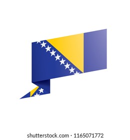 Bosnia and Herzegovina flag, vector illustration on a white background