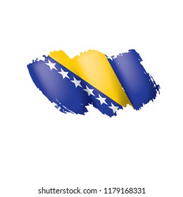 Bosnia and Herzegovina flag, vector illustration on a white background