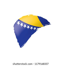 Bosnia and Herzegovina flag, vector illustration on a white background