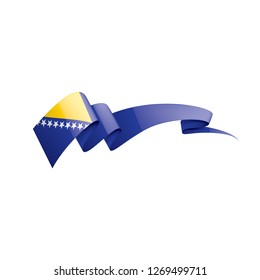 Bosnia and Herzegovina flag, vector illustration on a white background