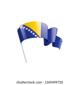 Bosnia and Herzegovina flag, vector illustration on a white background