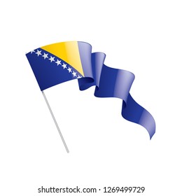 Bosnia and Herzegovina flag, vector illustration on a white background
