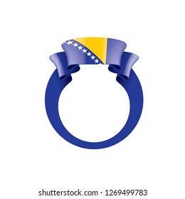 Bosnia and Herzegovina flag, vector illustration on a white background