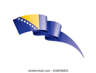 Bosnia and Herzegovina flag, vector illustration on a white background