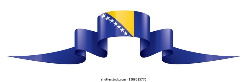 Bosnia and Herzegovina flag, vector illustration on a white background