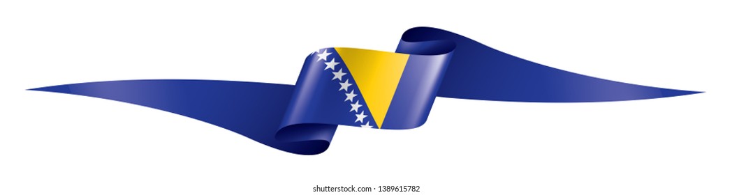 Bosnia and Herzegovina flag, vector illustration on a white background