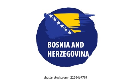 Bosnia and Herzegovina flag, vector illustration on a white background.