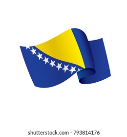 Bosnia and Herzegovina flag, vector illustration