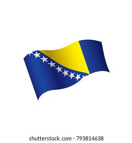 Bosnia and Herzegovina flag, vector illustration