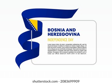 Bosnia Herzegovina independence day background banner poster for national celebration on March 1 st.