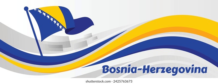 Banner zum Unabhängigkeitstag von Bosnien und Herzegowina