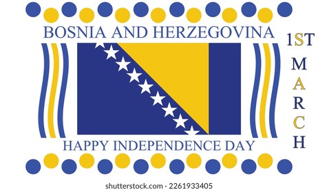 Bosnia and Herzegovina independence day celebration banner.