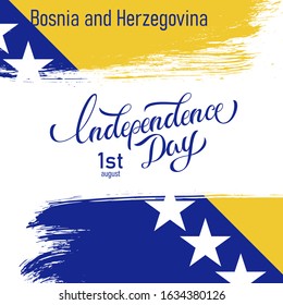 Bosnia and Herzegovina Independence Day Vector Template Design Illustration 