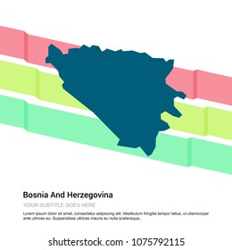 Bosnia  and Herzegovina map design with white background vector