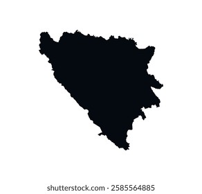 
Bosnia and Herzegovina Map vector icon. Map of Bosnia and Herzegovina Black Silhouette.