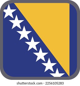 Bosnia Herzegovina national flag  vector Illustration material