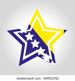 Bosnia Herzegovina Star Flag