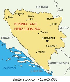 Bosnia And Herzegovina - Vector Map